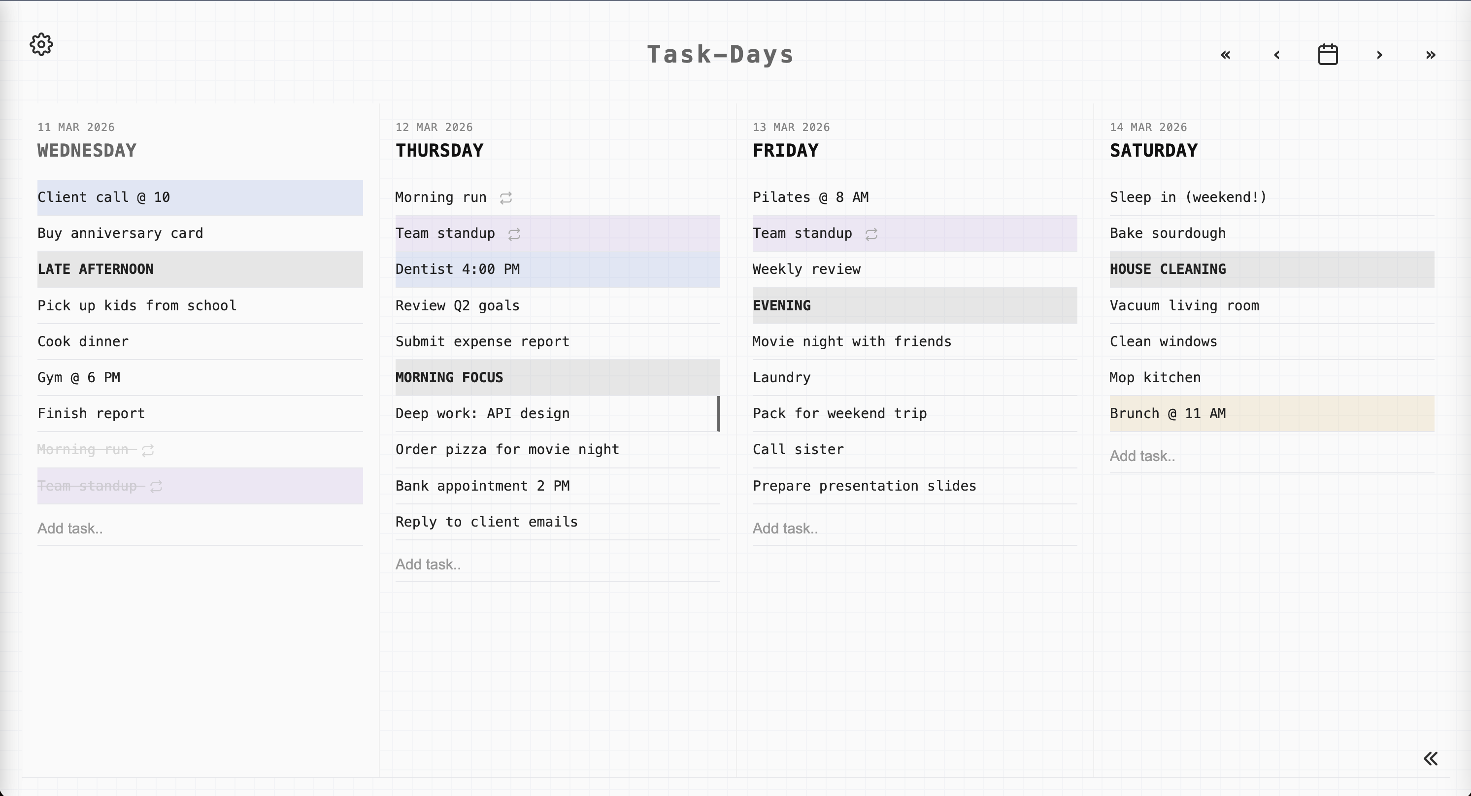 Monospace font option