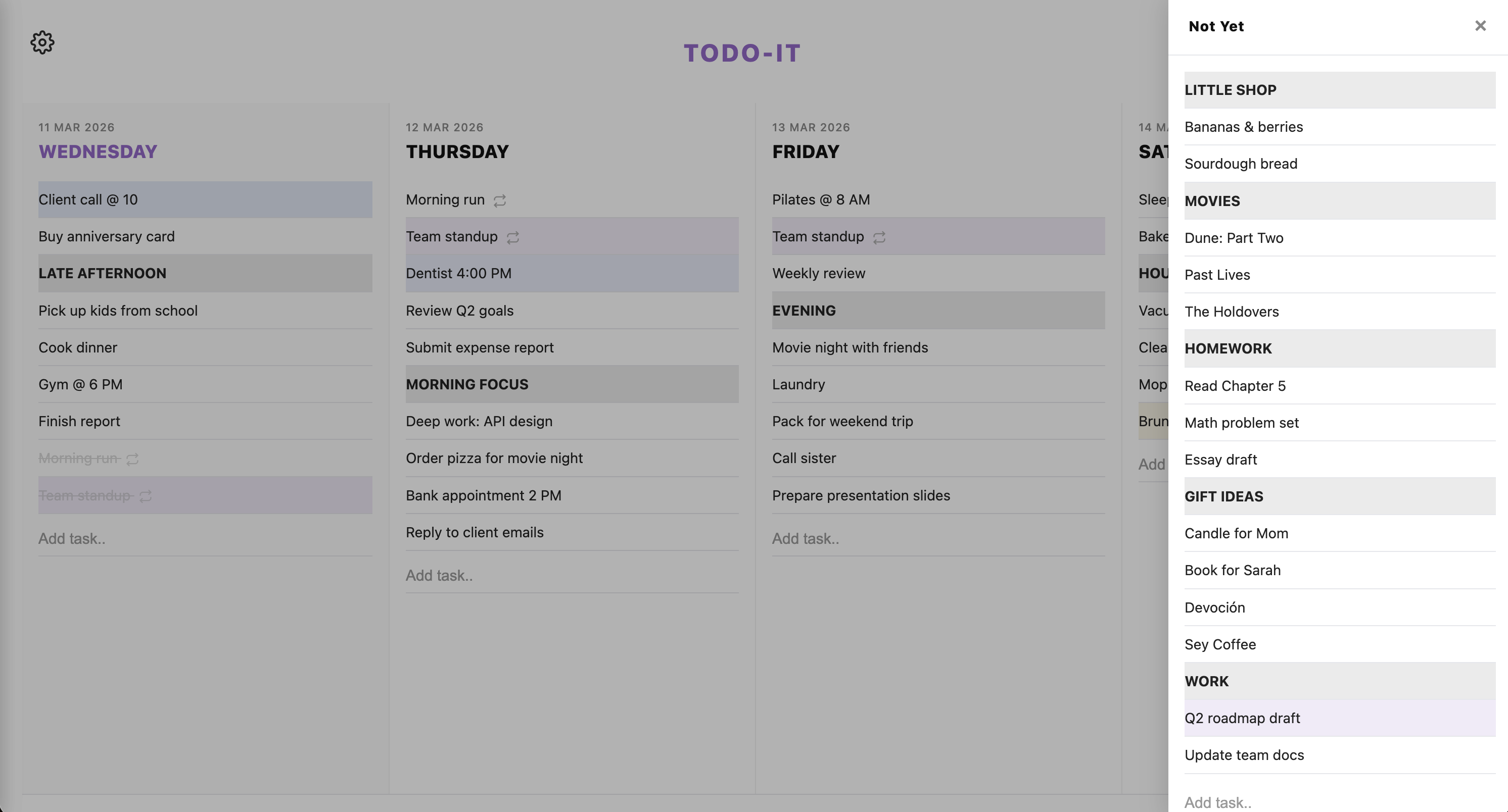 Not yet — defer a task